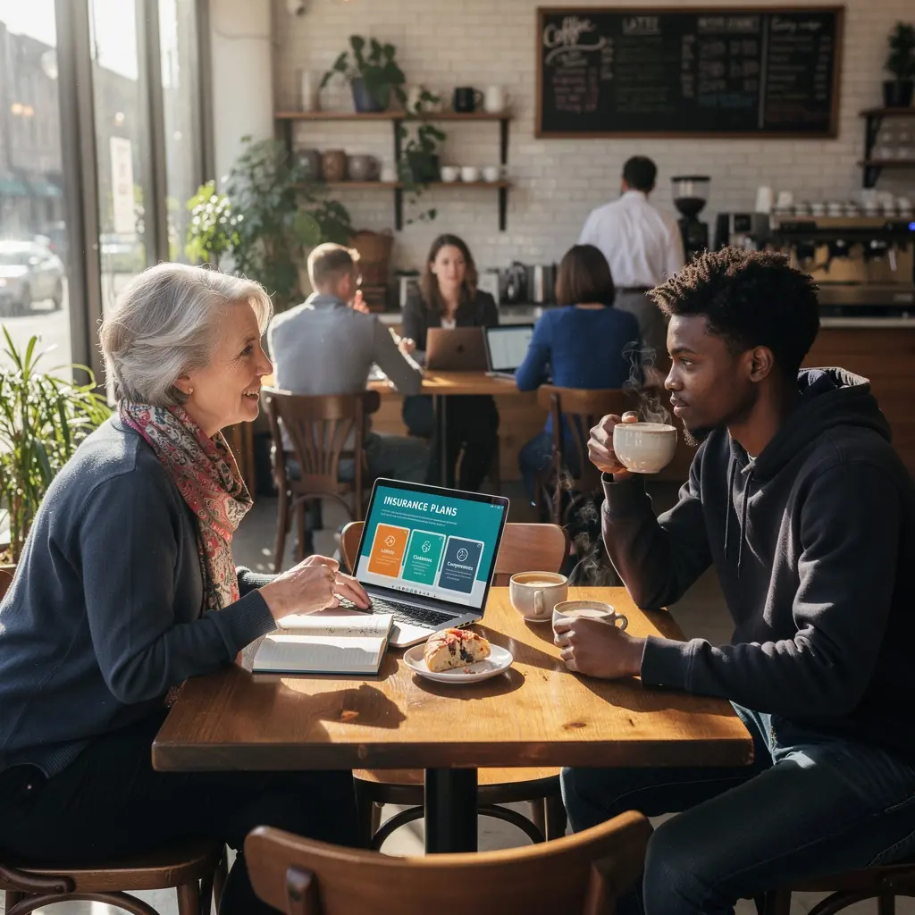 Zespół specjalistów ds. ubezpieczeń samochodowych omawiający plan ochrony pojazdu.