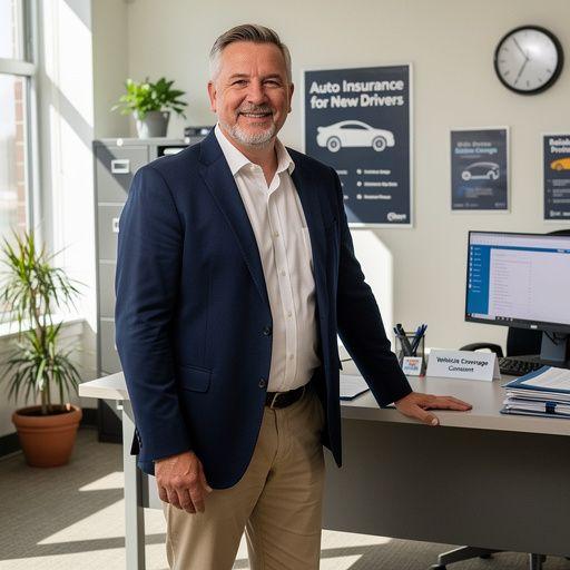 Młody kierowca uczący się o ubezpieczeniach pojazdów podczas szkolenia