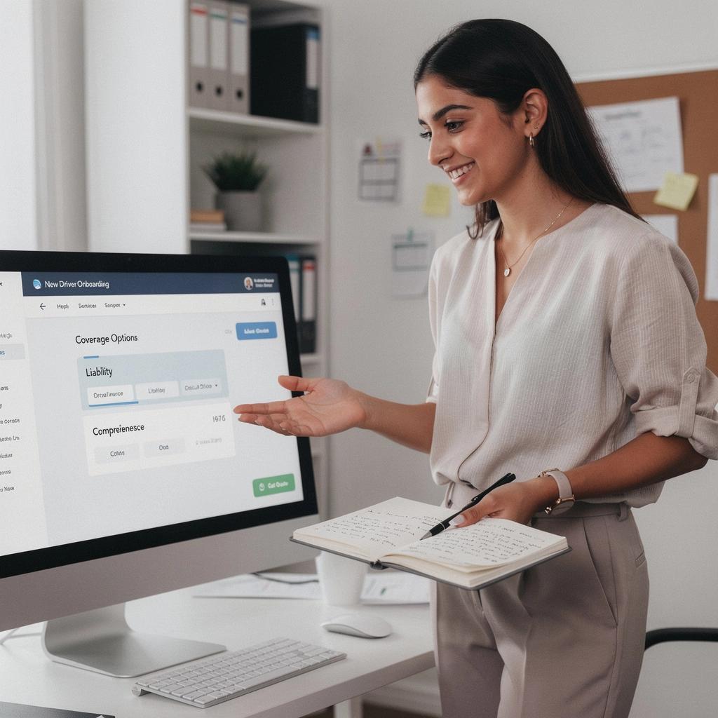 Doradca ubezpieczeniowy omawiający szczegóły polisy z klientem